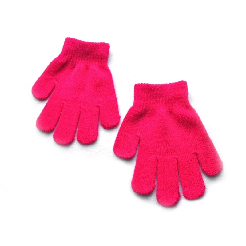 Solid Color Knitted Warm & Comfortable Gloves