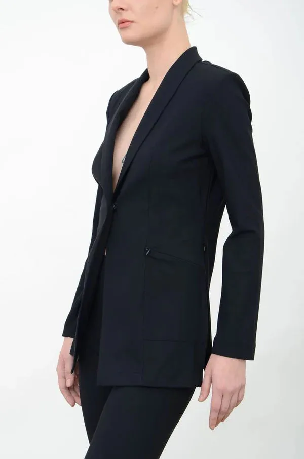 Valbella Tech Stretch Blazer - Black