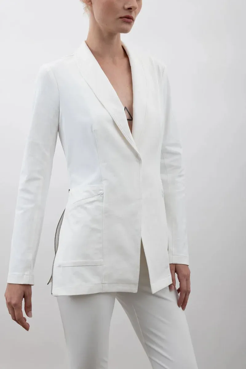 Valbella Tech Stretch Blazer - White