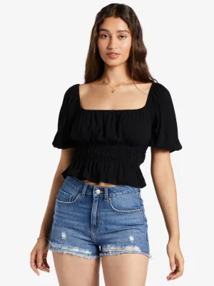 Warm Winds Crop Top - Anthracite