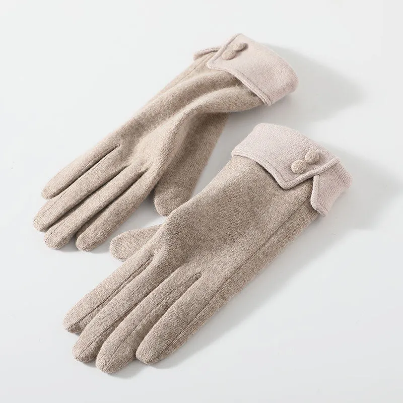 Women's Outdoor Warm Gloves With Thickened Cashmere