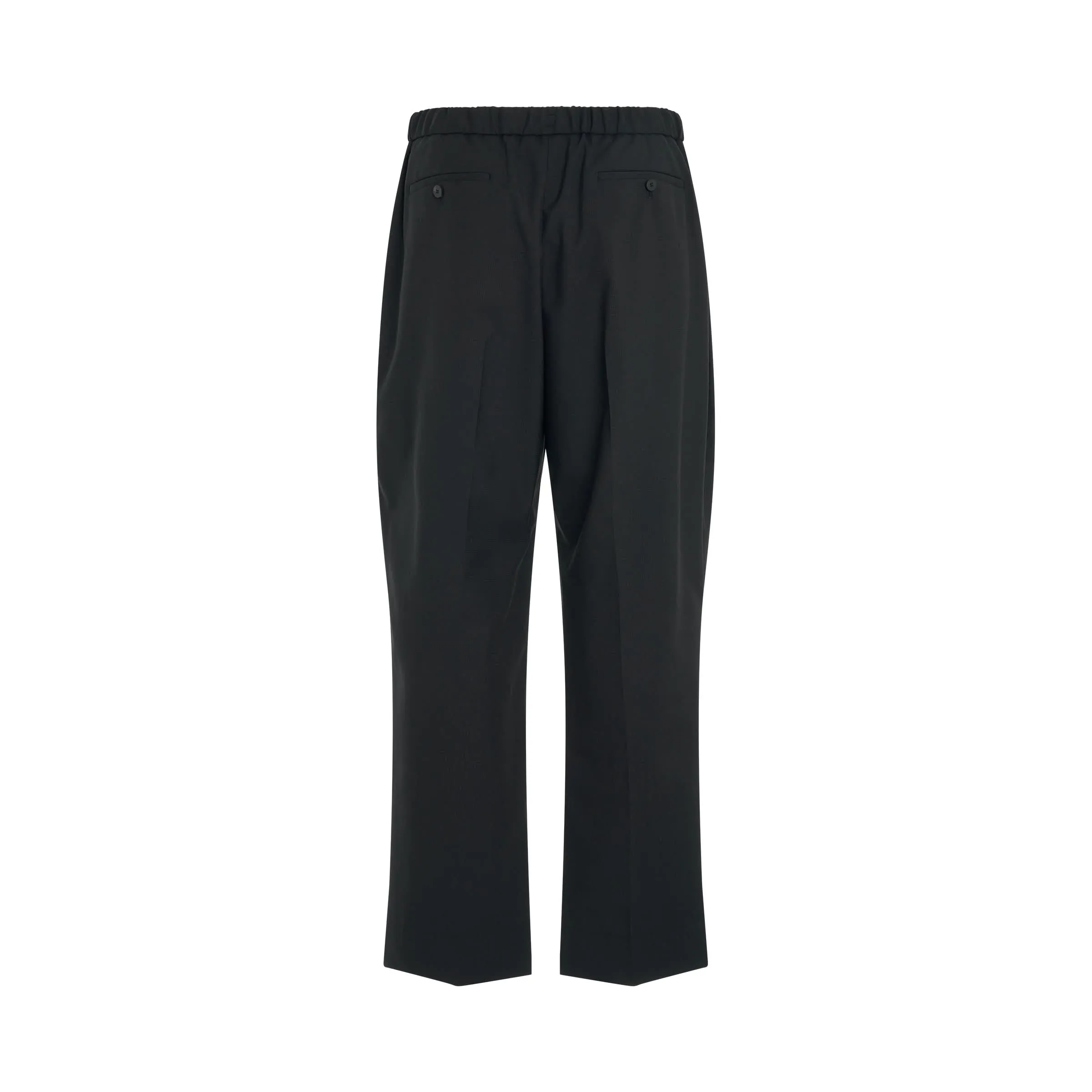 Wool Relaxed Fit Pants in Black